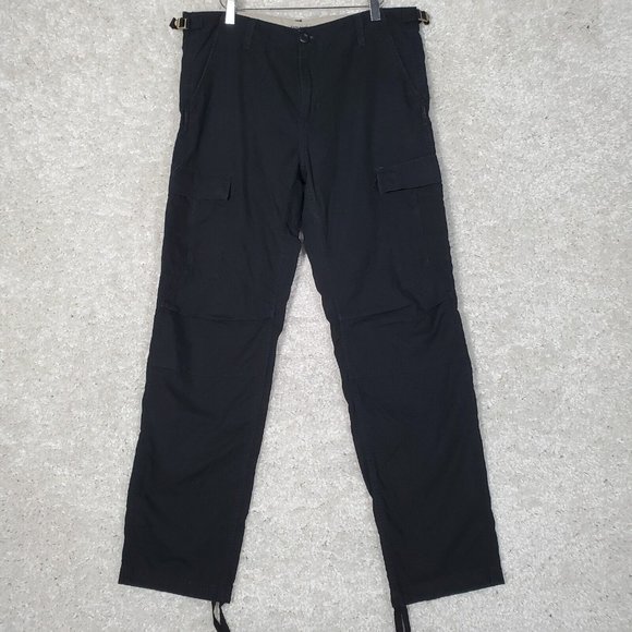 Carhartt WIP Other - Carhartt Wip Pants Mens 32 x 32 (33 x 30.5) Black Aviation Cargo Cotton Trousers